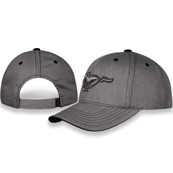 Ford Mustang Heather Fabric Raised Logo Hat - Picture 1 of 6